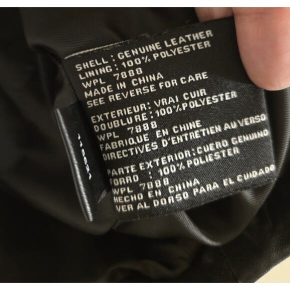 Michael Kors Jacket Moto Style Black Leather Womens Size L Fully Lined Zip... - Picture 10 of 10